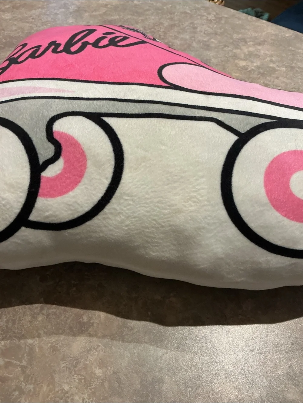 Barbie Pink and Light Pink Roller Skate Plush Pillow